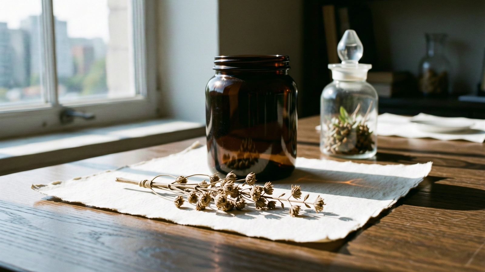 Pressed botanical specimen on archival paper